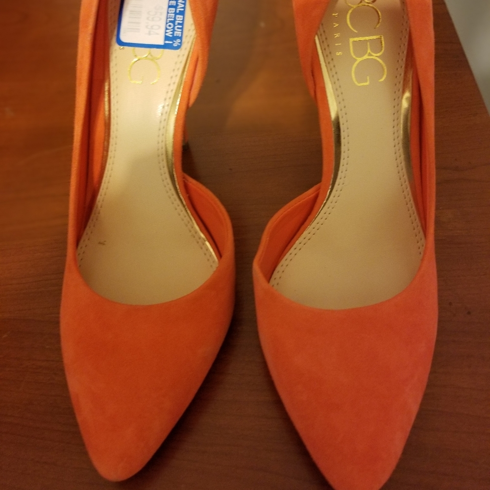 BCBG Orange platform heels